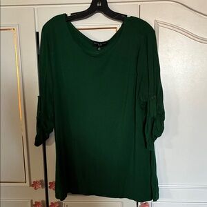 Chic Forest Green Blouse by Elle & Riley